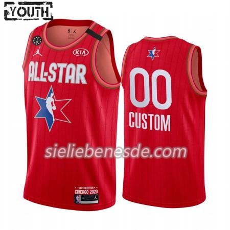 Kinder NBA 2020 All-Star Trikot Benutzerdefinierte Jordan Brand Rot Swingman